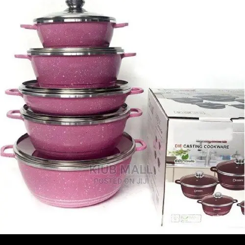 10-Piece Granite-Coated Non-Stick Die-Cast Cookware Set