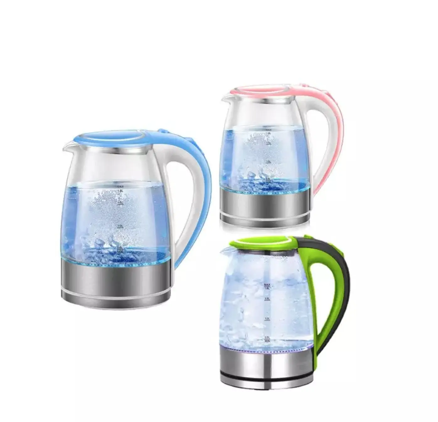 1.7L Glass Electric Kettle with LED Indicator & Keep-Warm