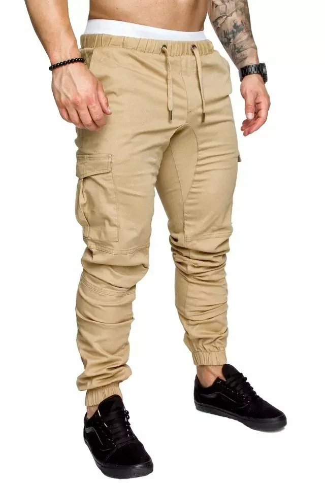 Customizable Men's Casual Jogger Pants (Cotton/Spandex Blend)