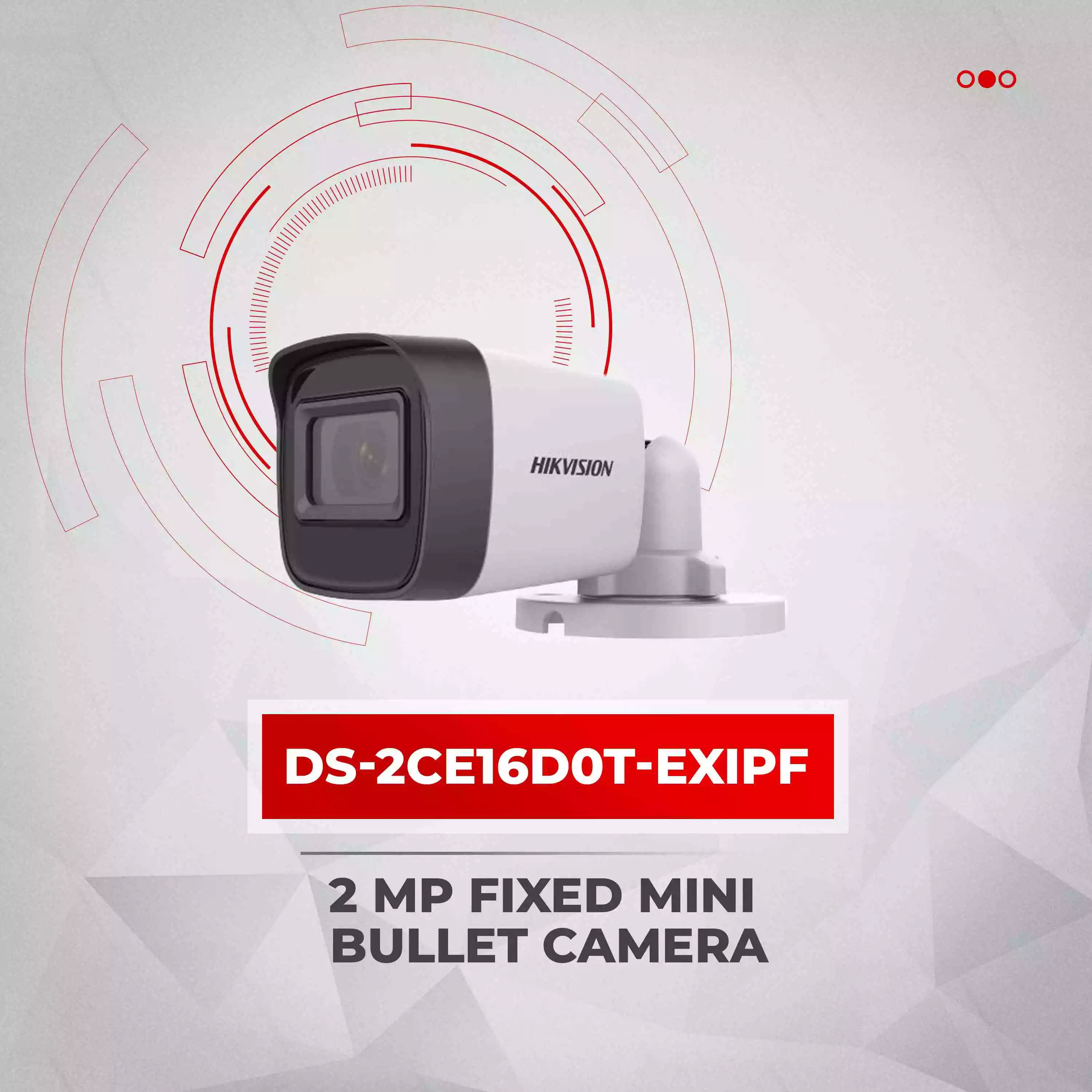 Hikvision 2MP Analog Bullet CCTV Camera - 1080p HD, 20m IR, IP67 Weatherproof