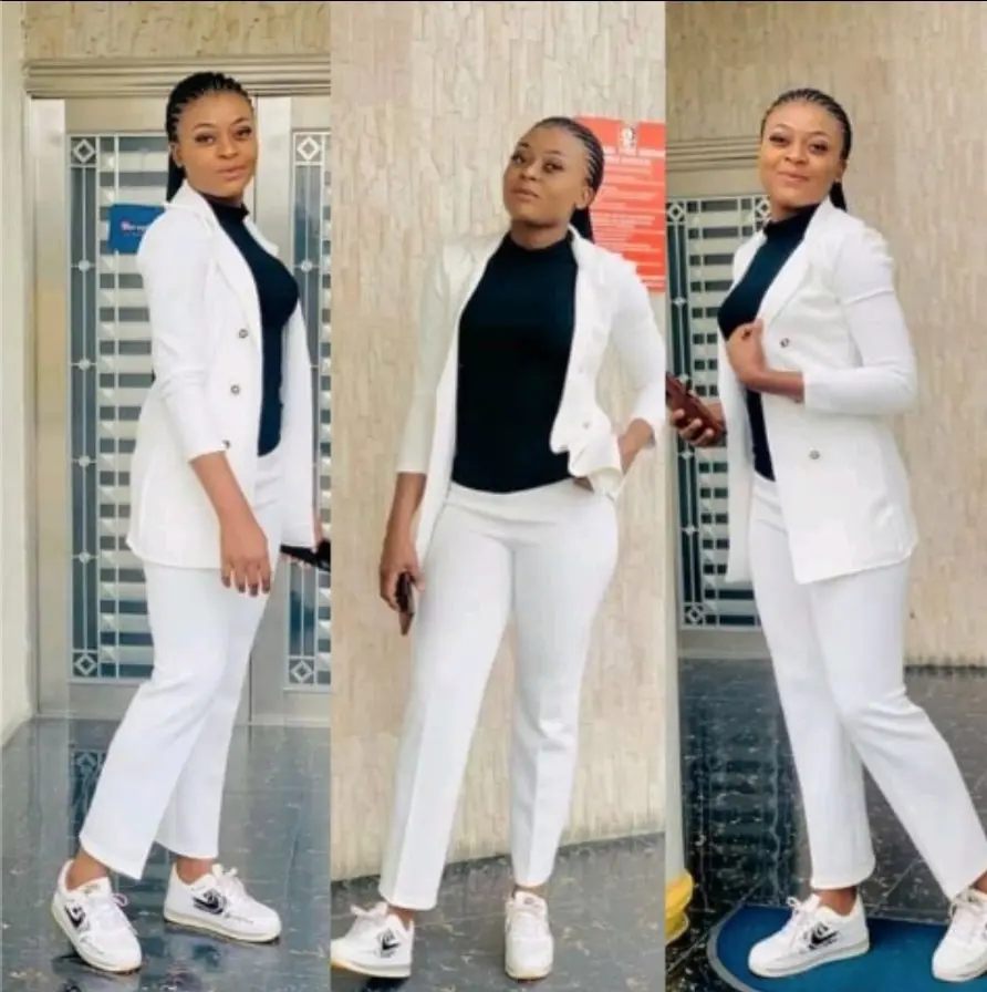 Pre-Order Women's White Two-Piece Work Wear