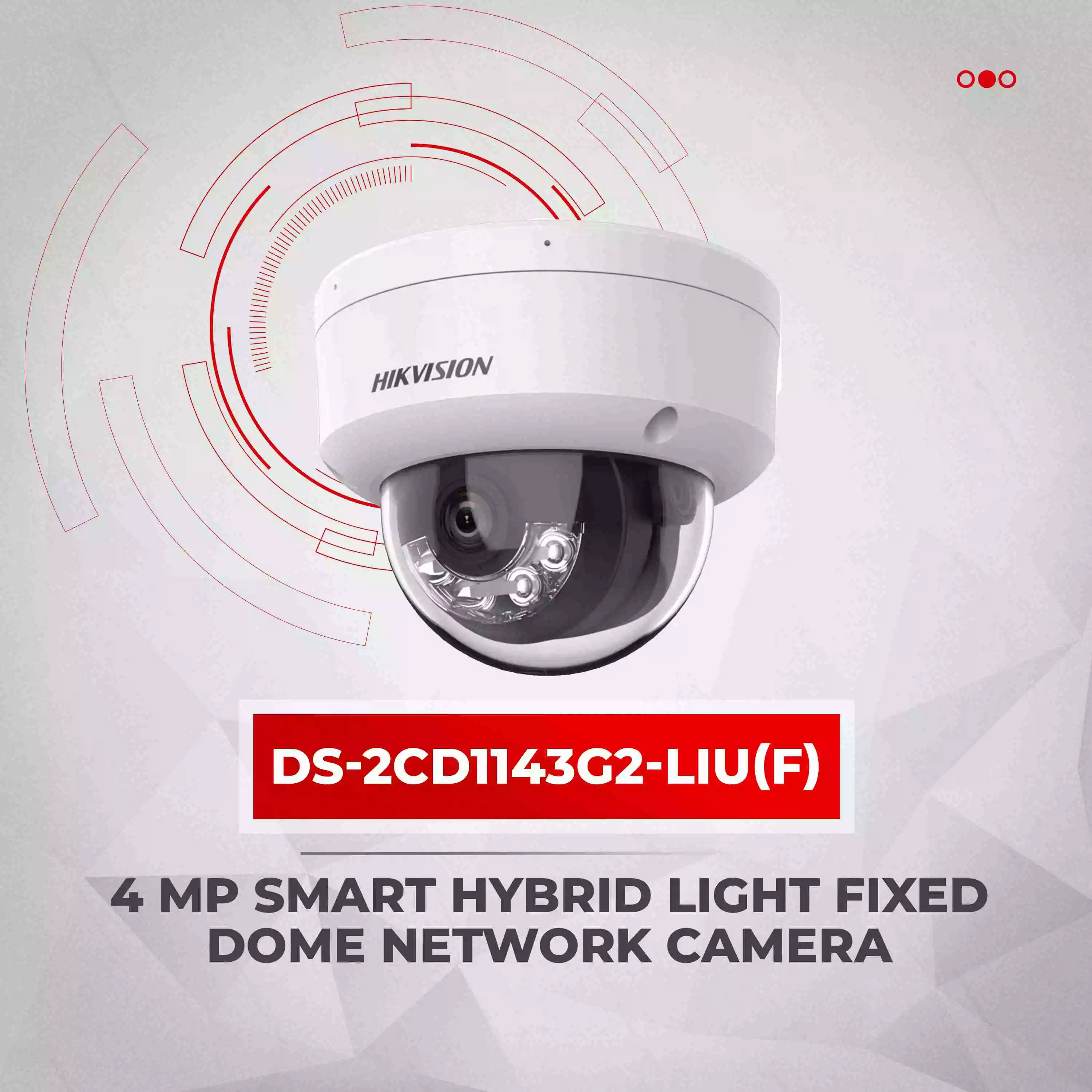 CCTV Hikvision 4MP Smart Hybrid Light Fixed Dome Camera