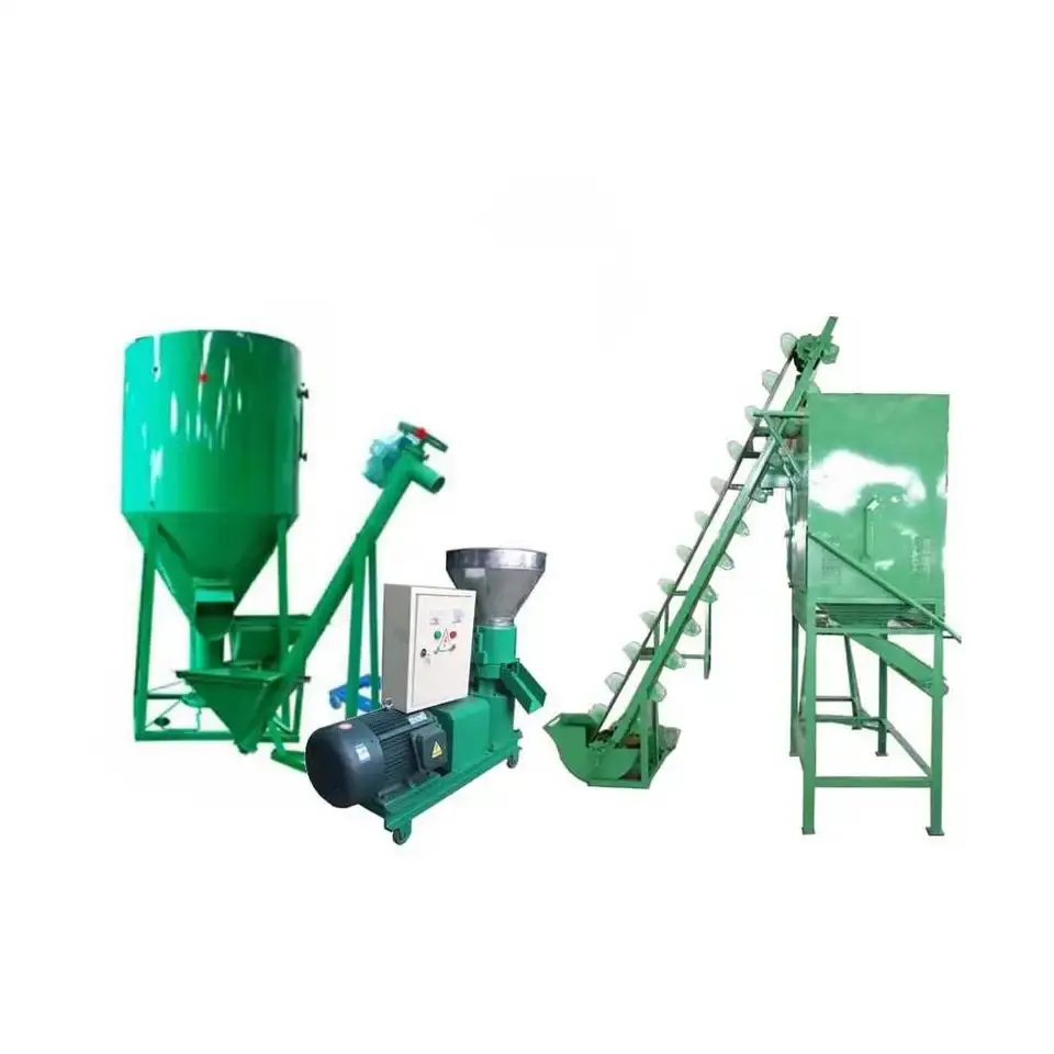 500kg/Hour Chicken Feed Pellet Machine Complete Line