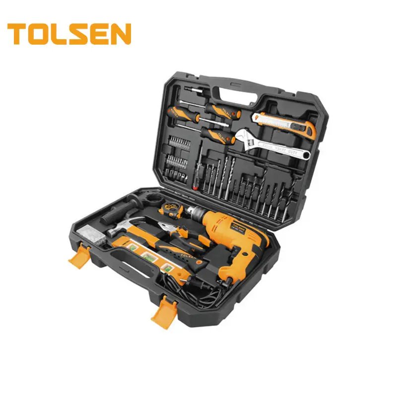 Tolsen 95-Piece Socket Wrench Tool Kit - Professional Mechanic Repair Set in Blow Mold Case