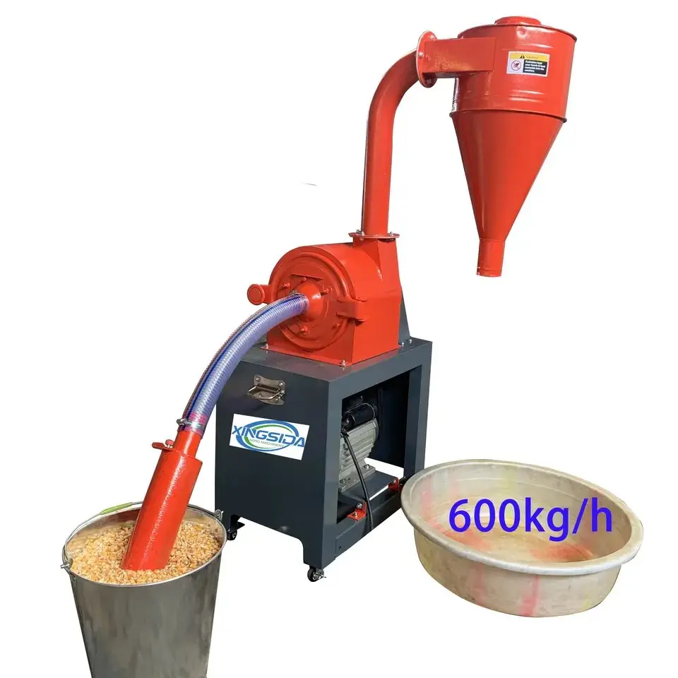 600kg/h Electric Grain Mill Grinder - Corn, Wheat, Soybean Flour Miller (3.3kW, 220V)