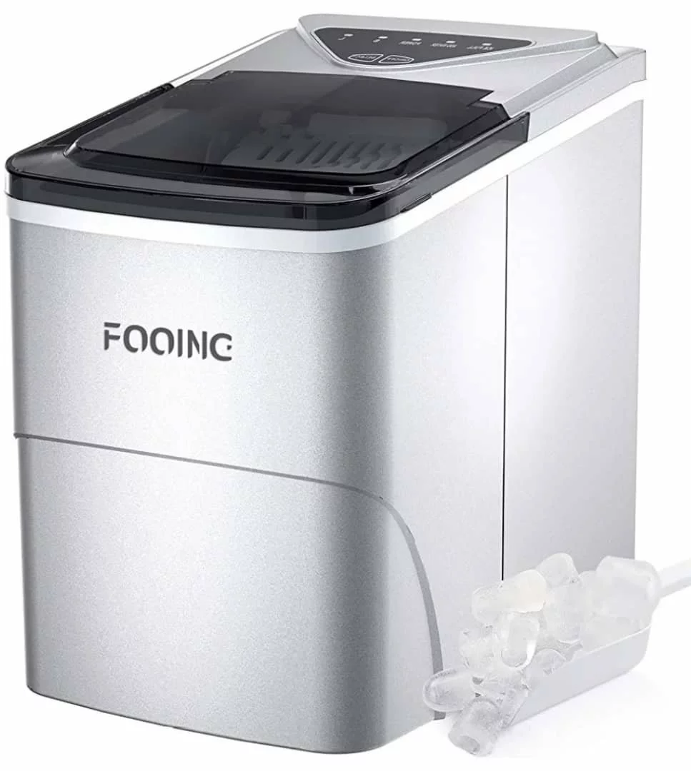 Countertop Bullet Ice Maker Machine - 12kg/24H, 9 Cubes in 6 Mins, Portable