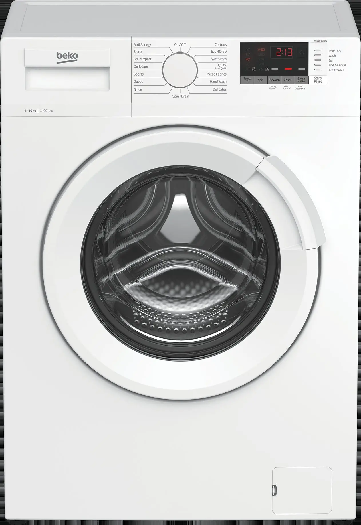 Beko 10kg Front Load Washing Machine - Energy Efficient, Stain Removal Tech