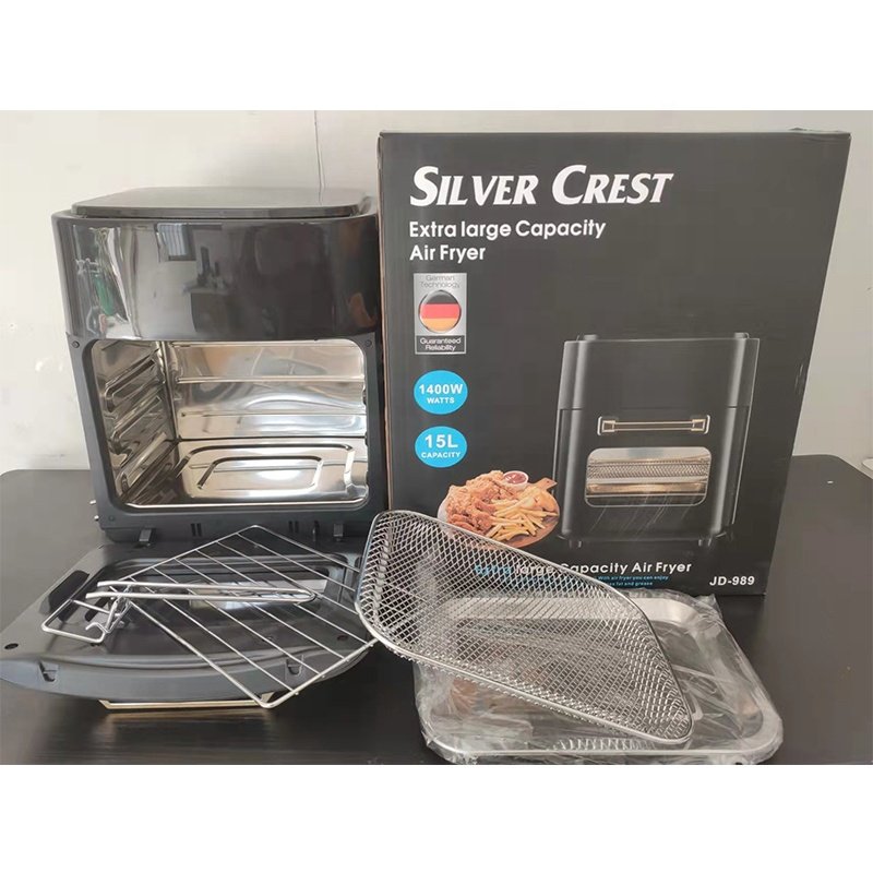 Silver Crest 15L Commercial Air Fryer Oven - 1400W, 3-Layer, Digital Control