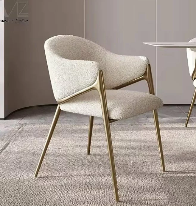 Kitchen Dining Chairs Stainless Steel Boucle Chair