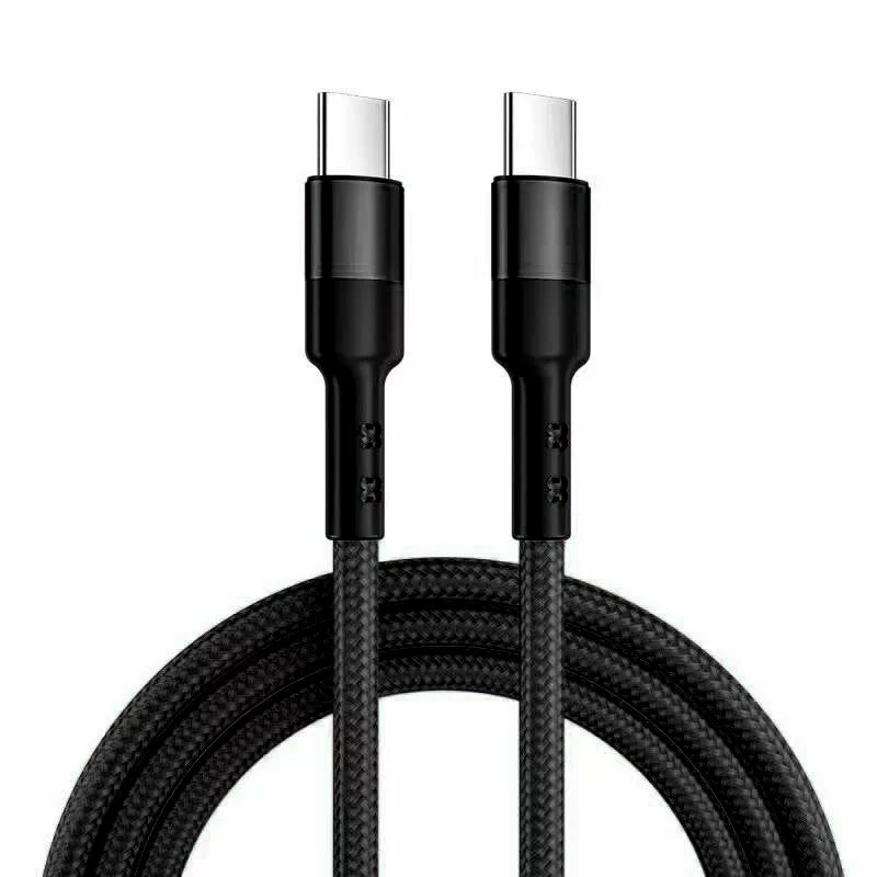 2-Meter Nylon Braided USB-C Charging Cable (Black)