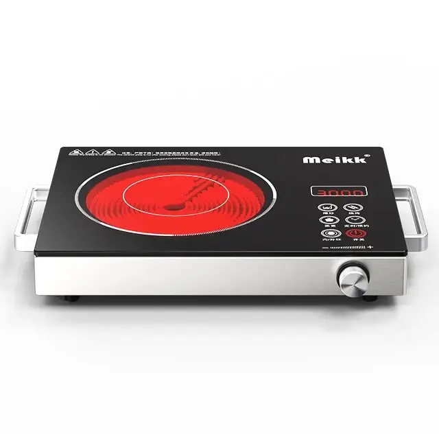 Single Burner Infrared Ceramic Glass Cooktop (Stainless Steel)