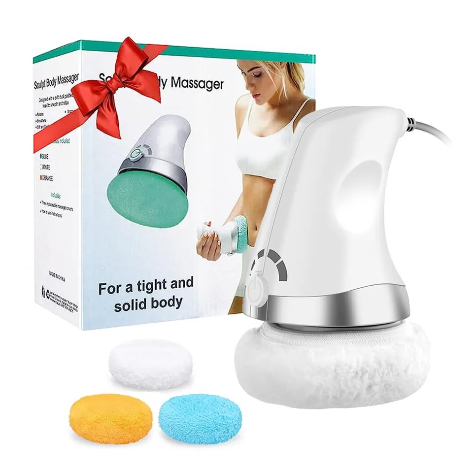 VibroSculpt Handheld Body Massager - Cellulite Toning, 3 Pads, 2400 RPM