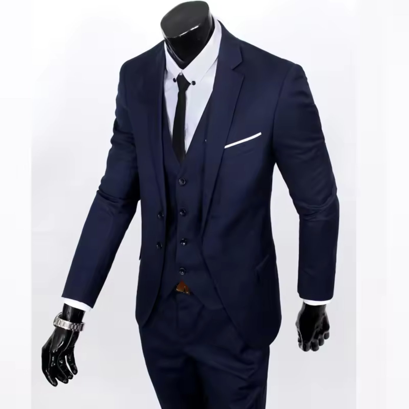 Men Suit 3-Piece Set Full Sleeve Suits for Men Soft Suit