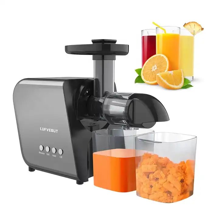 200W Slow Masticating Juicer - Cold Press Fruit & Vegetable Extractor