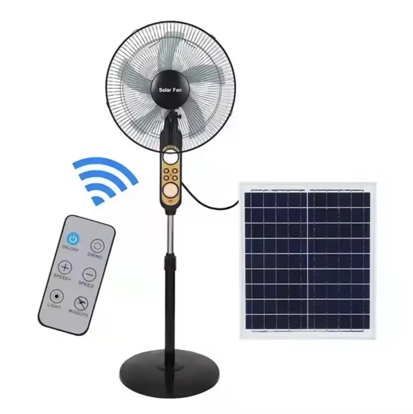 Rechargeable Solar Standing Fan 16 Inches