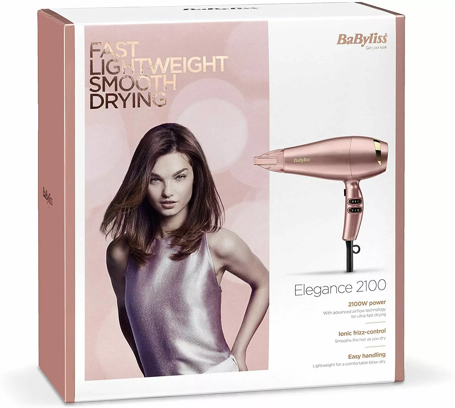 BaByliss Elegance 2100W Ionic Hair Dryer (UK Plug)