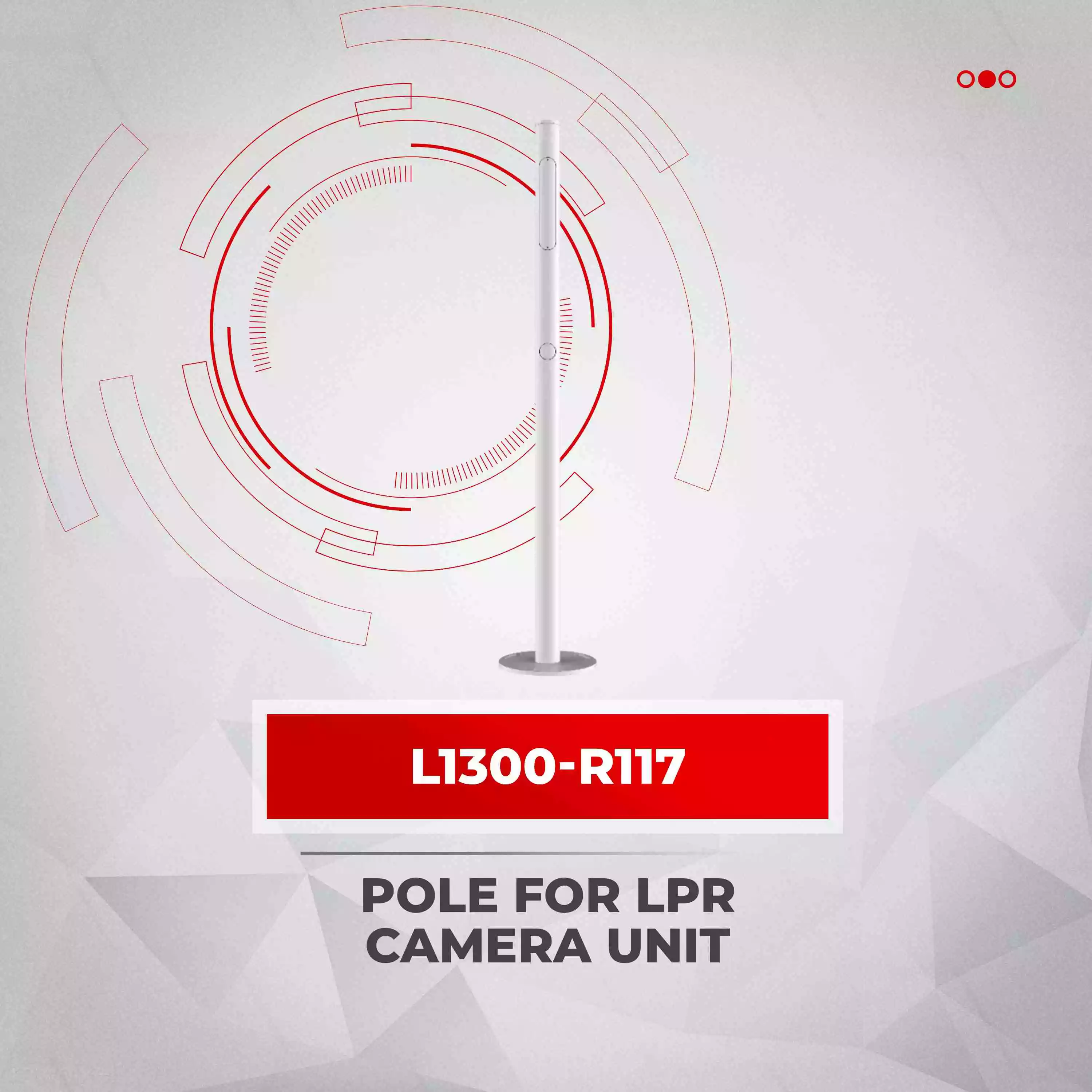 Hikvision LPR CCTV Camera Mounting Pole for Entrance/Exit