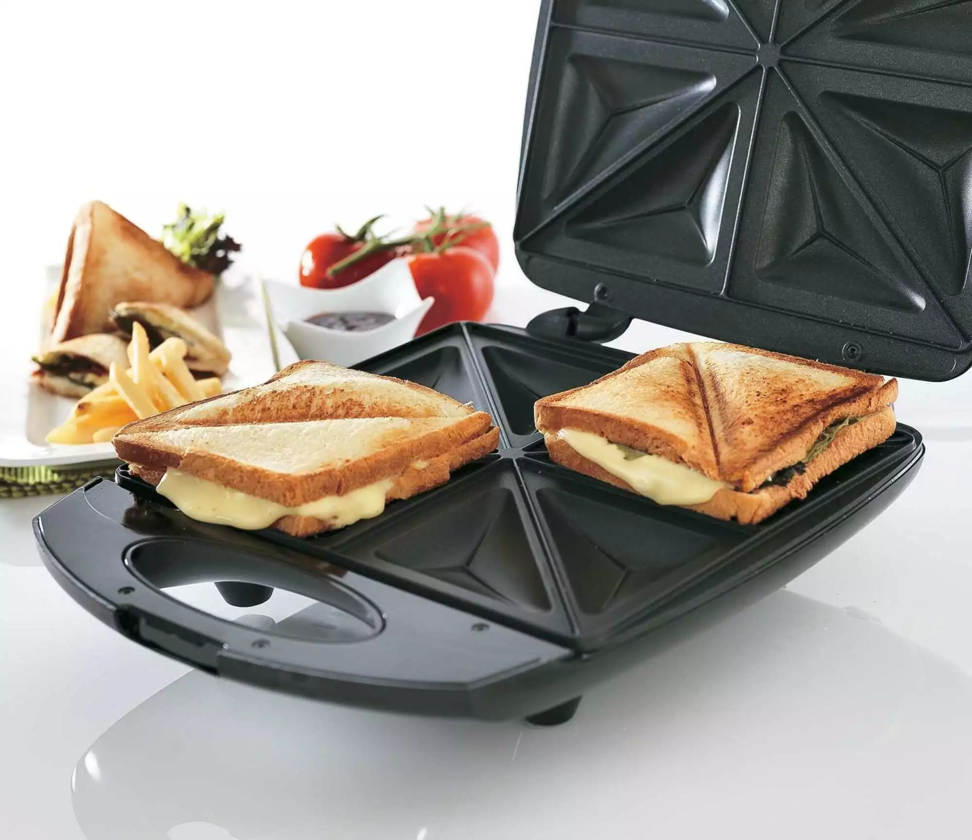 2-Slice Round Non-Stick Sandwich Toaster Maker