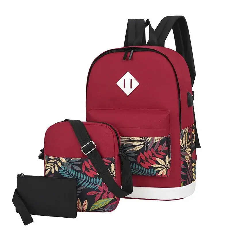 3-Piece Laptop Backpack & Crossbody Bag Combination Set