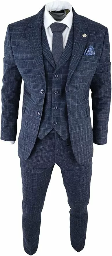 Men's 3-Piece Herringbone Tweed Wedding Suit (UK Tailored)