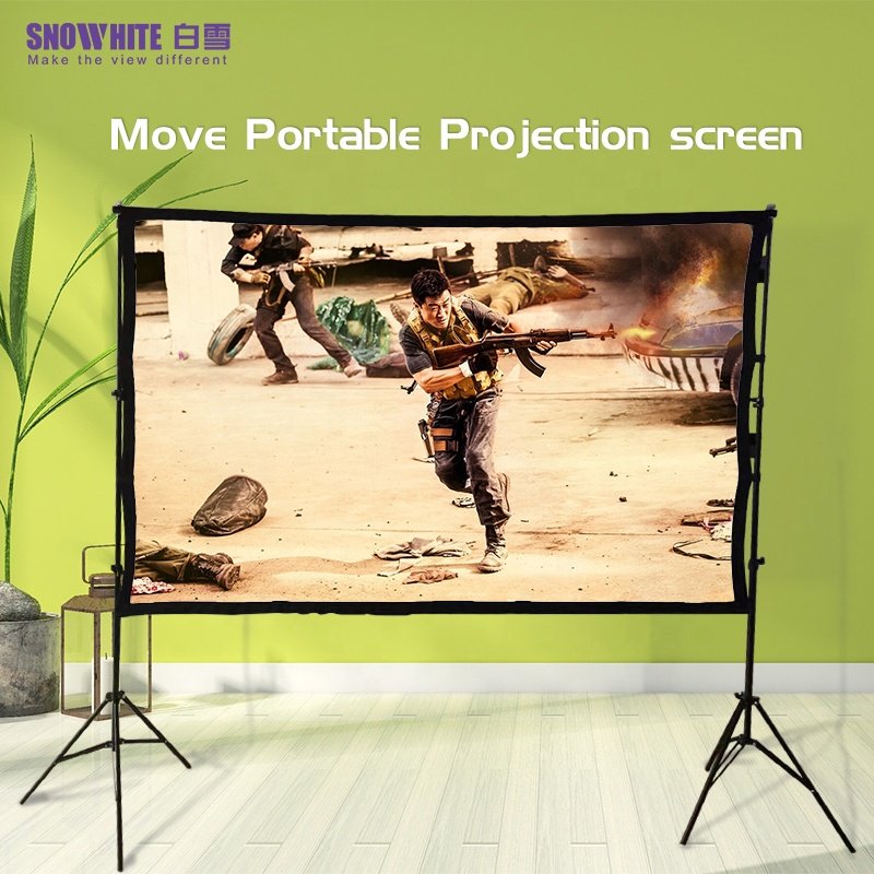 Portable Foldable Tripod Projector Screen for Outdoor Home Theater