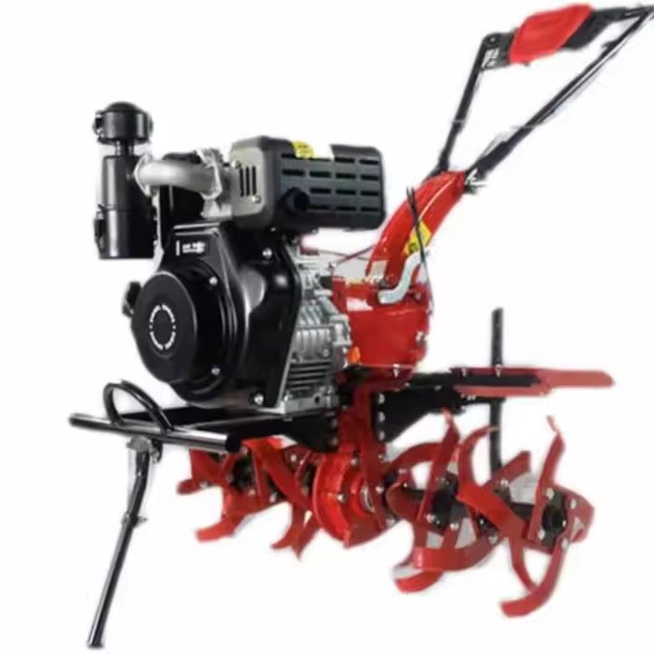 186F 9HP Gasoline Mini Tiller Cultivator - 120cm Width, 4-Stroke, Farm Plower