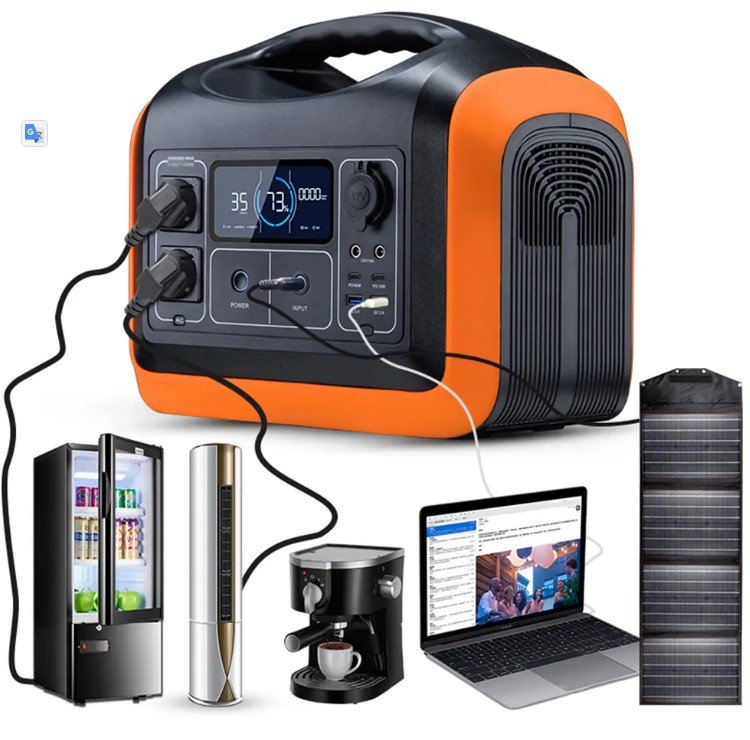 1200W LiFePO4 Portable Power Station - 992Wh, Solar Input, Camping Generator