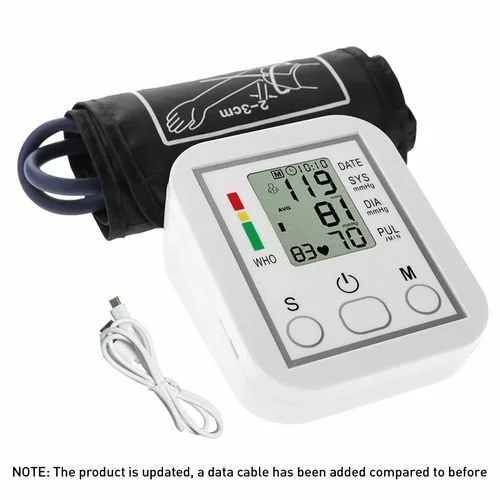 Digital Arm/Wrist Blood Pressure Monitor - Heart Rate, Voice Broadcast, USB Rechargeable