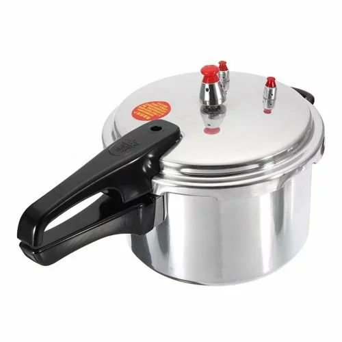 E-Gas Aluminium Alloy Pressure Cooker - 4–7L, Fast Heat, Dual Safety Handles