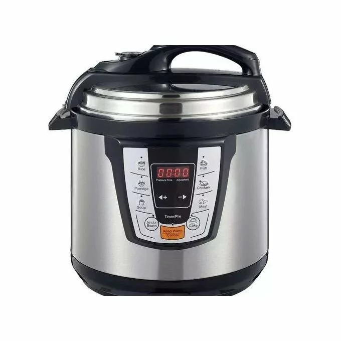 6L Digital Electric Pressure Cooker - 1000–1190W, Non-Stick, Timer, Lid Safety