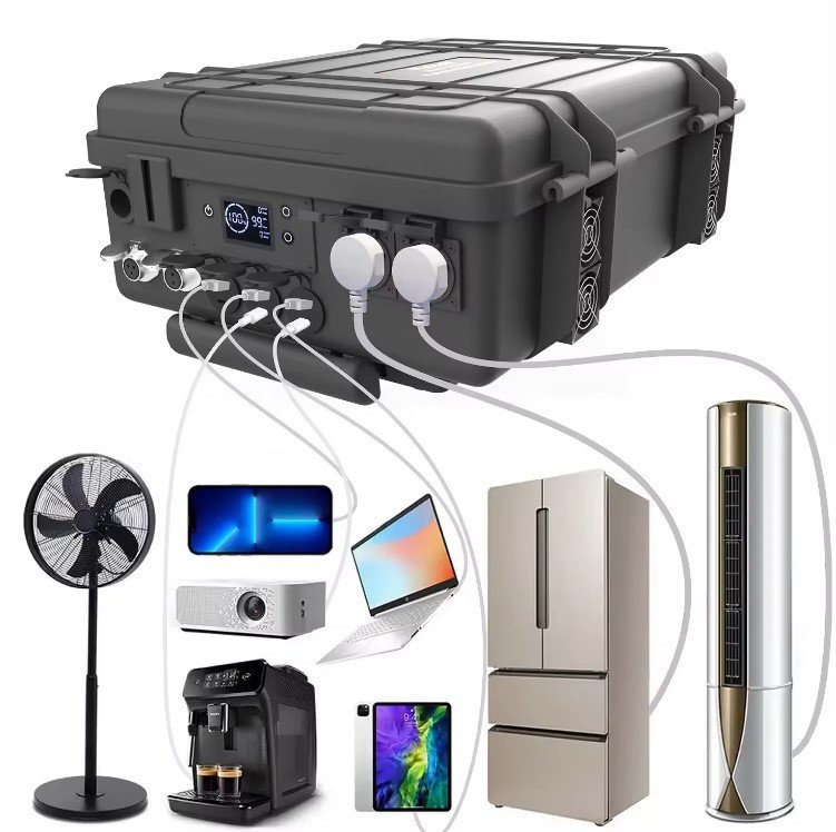 3000W LiFePO4 Portable Solar Power Station - 2150Wh, 6000W Peak, Inverter