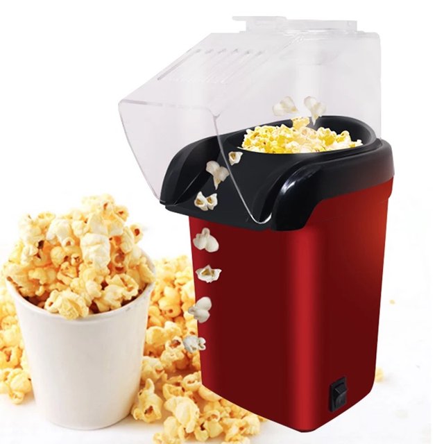 Mini Home Popcorn Maker Machine (Red, 25cm)