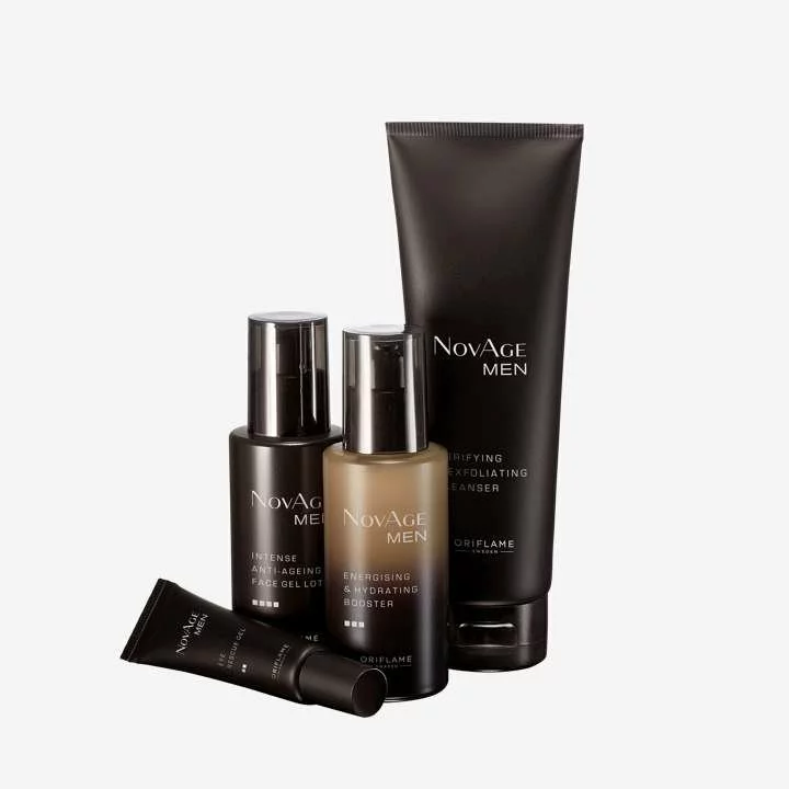 Oriflame NovAge Men's Anti-Aging Skincare Set (Complete Routine)