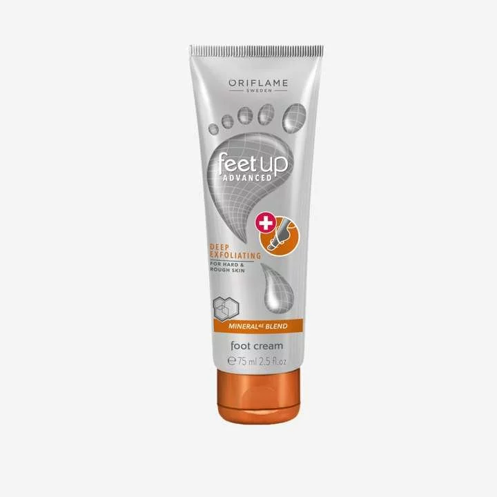 Feet Up Advanced Exfoliating Foot Scrub Cream - 75ml, Pumice + Shea Butter + Mineral4E