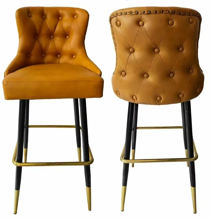 Kitchen Chair Bar, Hotel Luxury Modern Gold Contemporary Chair