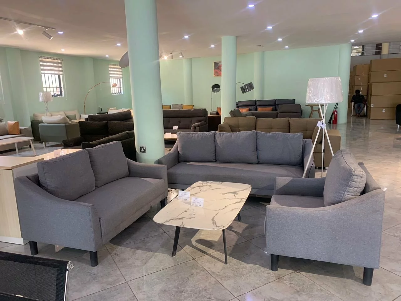 6-Seater Sheesham Wood Sofa Set (3+2+1 Configuration)