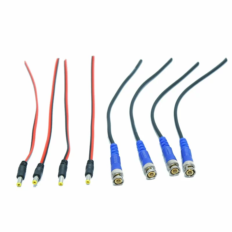 10-Pack 12V DC Power Pigtail Connectors for CCTV Cameras