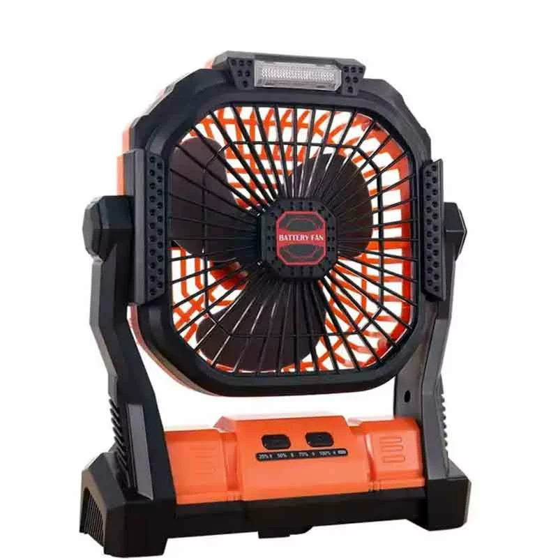 Rechargeable Table Stand Fan with LED Light & Power Bank