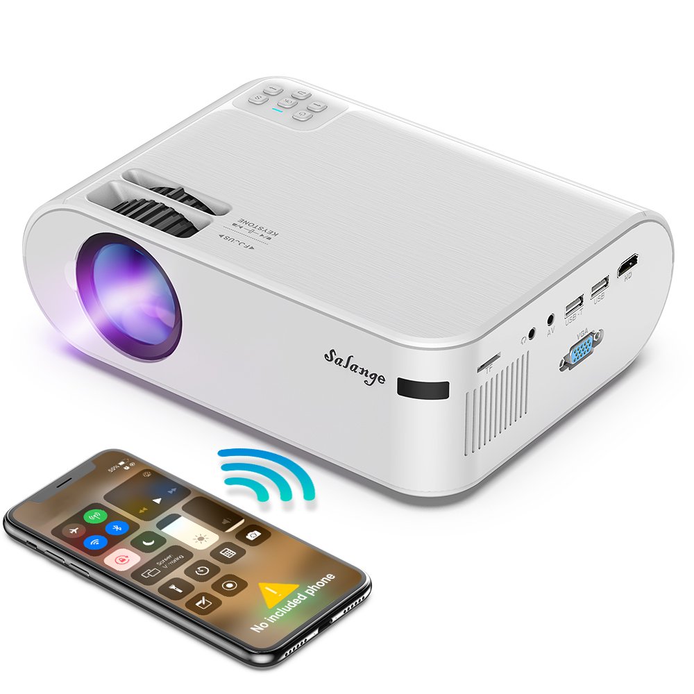 Mini LED Projector 4000 Lumens - WiFi, 3D, Smartphone Mirror, Home Cinema