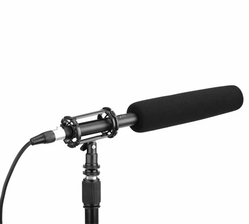 BOYA BY-BM6060 Super-Cardioid Shotgun Microphone - XLR, 24-48V Phantom/AA, Windscreen