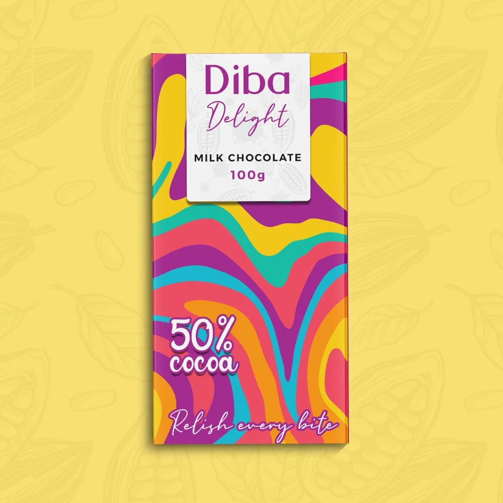 Diba Delight Milk Chocolate Bar (Ghanaian Cocoa)