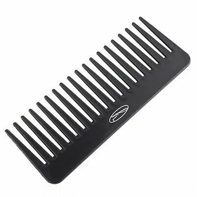 Wide-Tooth Detangling Comb - Heat-Resistant, Anti-Static, 155mm, Black