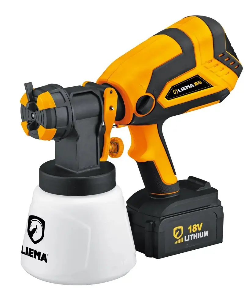 Cordless HVLP Paint Sprayer - 1200ml Cup, 18V Battery, Farm/Pesticide/Water-Based, 18.5kg