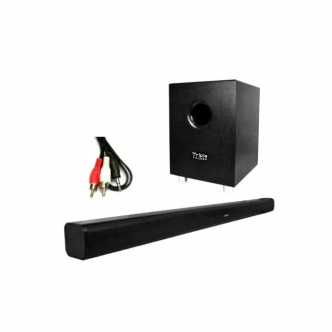 Triple Power C100+ Soundbar with Wireless Subwoofer - 40W, Bluetooth, Remote, MP3/AUX/TF