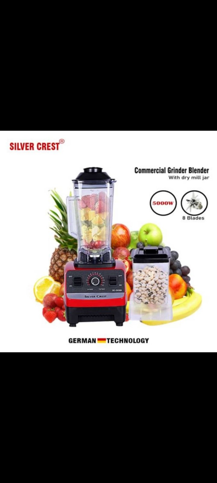 2-in-1 Blender with Two Separate Grinding Cups