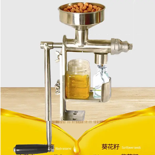 Manual Oil Press Machine - Hand-Operated Peanut/Coconut/Sesame Extractor, 40%+ Yield