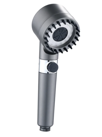 3-Mode High-Pressure Shower Head with Filter - Rainfall/Massage/Jet, ABS Chrome
