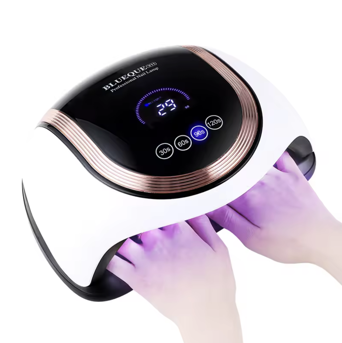 220W Professional UV/LED Nail Lamp - 56 Beads, 4 Timers, Auto-Sensor, Portable Handle