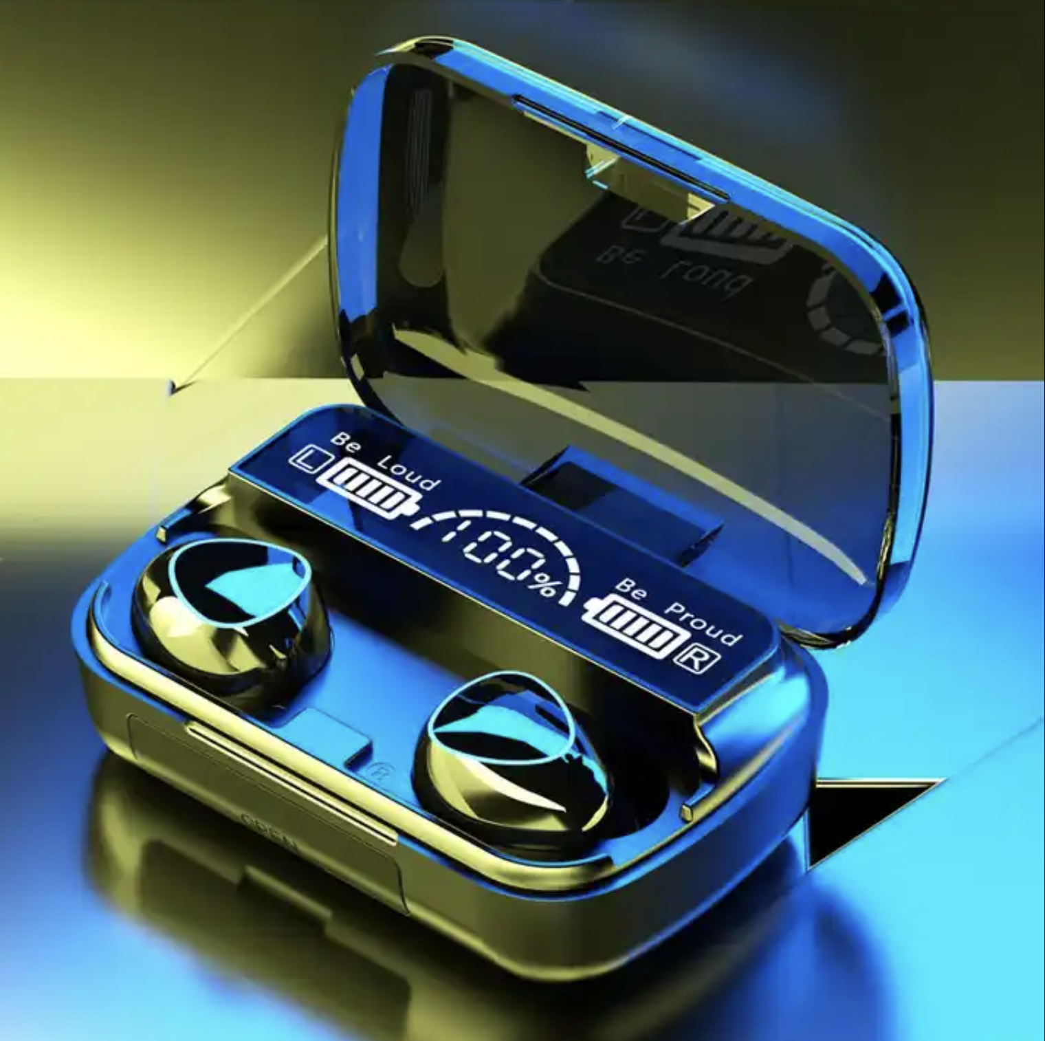 M10 TWS Bluetooth 5.3 Earbuds - Touch Control, 2000mAh Charging Case, IPX7 Waterproof