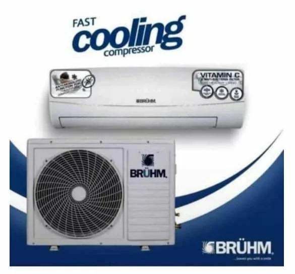 Bruhm Split AC 1.5HP - R410a, Golden Fin, Vitamin C Filter, 16°C Turbo Cool